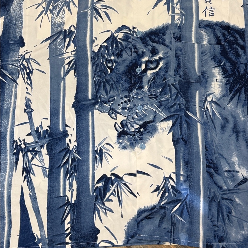 South Pole Blue and Cream Graphic Shirt - Picture 6 of 6